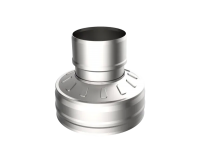 Оголовок-переход Ø130х200 мм., AISI 439/439, 1,0/0,5 мм., (К), тип-2