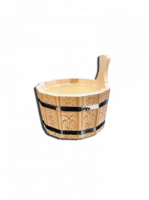 Шайка с пластиковой вставкой 4 л. (тиснение Японская волна), ПЛ-11
