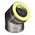 Отвод 45° V50R  Ø150/250 мм., AISI 321/304 (Вулкан)