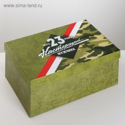 Коробка подарочная "23 февраля" 28х19х12
