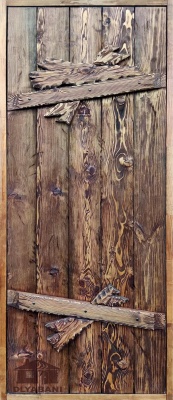 Дверь брашированная массив "Дворянская баня" сосна, 1900*700 [арт.407797]