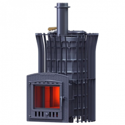 Печь банная AVANGARD ЗК 35 (П2) Ураган в сетке Тюльпан