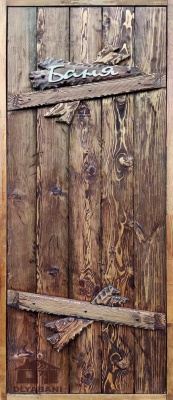 Дверь брашированная массив "Дворянская баня" сосна, 1900*700 [арт.407797]