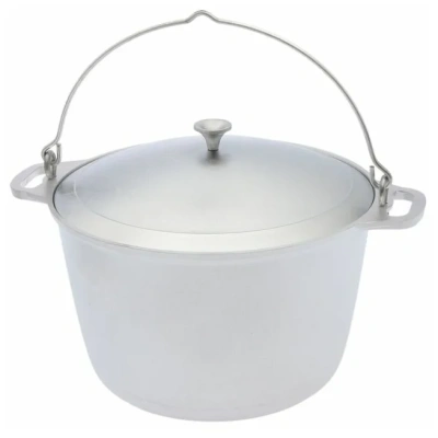 Котёл походный алюминиевый литой с крышкой (Kukmara) 10л.