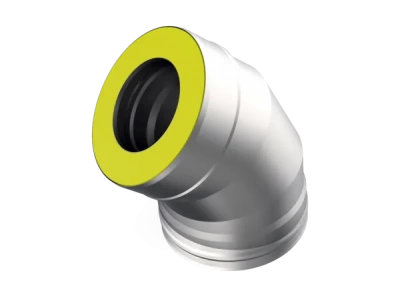 Сэндвич-отвод 135° Ø100х160 мм., AISI 439/439, 0,5/0,5 мм. 