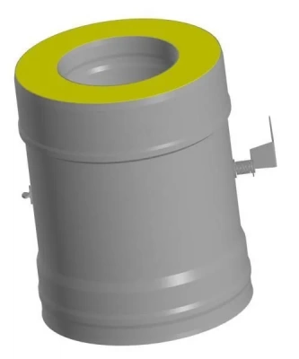 Шибер-сэндвич Ø115х200 мм., AISI 439/439, 1,0/0,5 мм. (К)