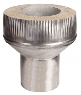 Переходник утеплённый L=300 Ø115-120 мм., AISI 321/0,8 мм. (Вермилоджик)