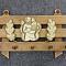 Вешалка резная с рисунком (тонированная), 5 крючков
